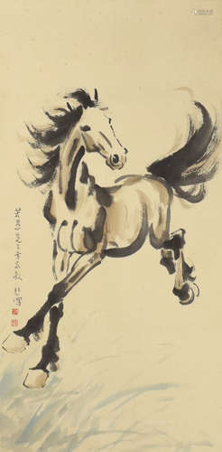 A Chinese Horse Painting, Xu Beihong Mark