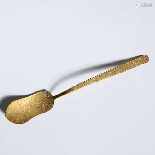 A Flower Gold Spoon