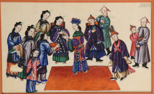 A Painting of Ancient Chinese Wedding