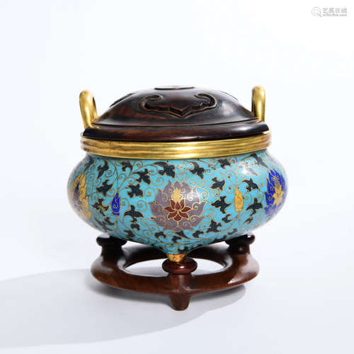 A Cloisonne Censer and Cover