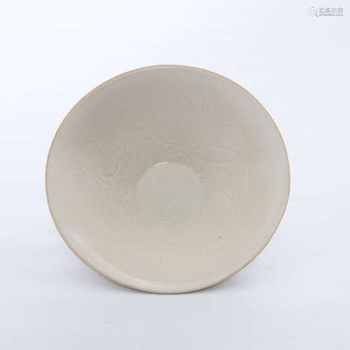 A Ding Kiln Plant Porcelain Bowl