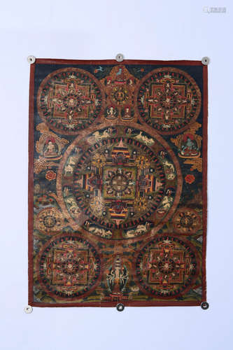 A Chinese Tangka Painting of Mandala