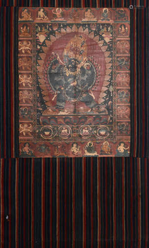 A Chinese Tangka Painting of Yamantaka