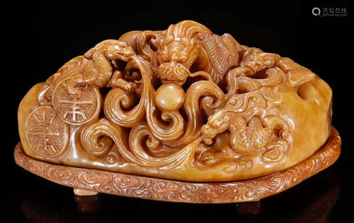 A TIANHUANG STONE CARVED CENSER