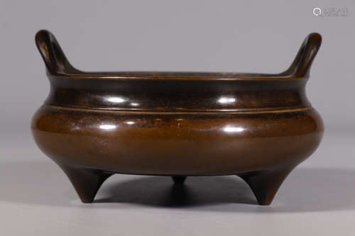 CHINESE BRONZE TRIPOD CENSER