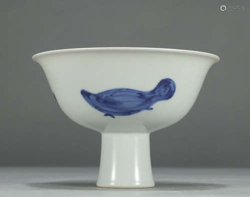 XUANDE MARK, CHINESE BLUE & WHITE BOWL