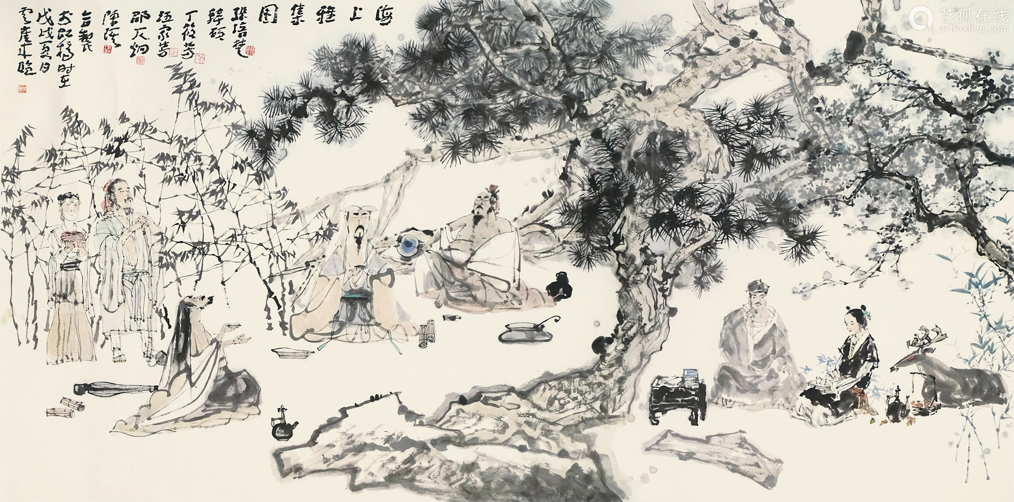 张培楚韩硕海上雅集图
