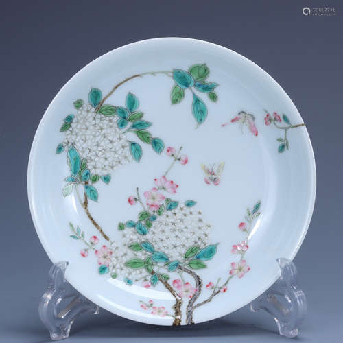 Yongzheng of Qing Dynasty       Pastel plate