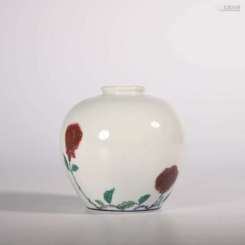 Kangxi of Qing Dynasty         Pastel pot