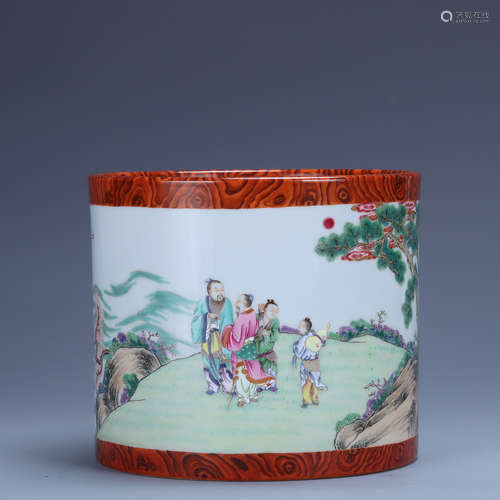 Yongzheng of Qing Dynasty        Pastel pen holder for character story