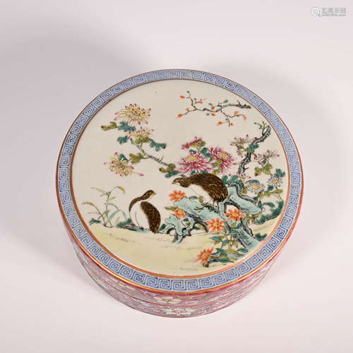 Qianlong of Qing Dynasty        Pastel cover box