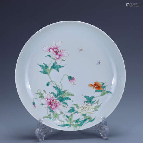 Yongzheng of Qing Dynasty         Pastel plate