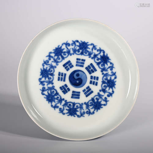 Yongzheng of Qing Dynasty       Blue and white washed seeds