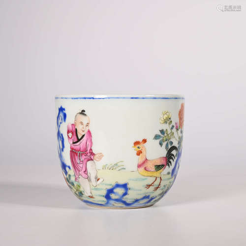 Qianlong of Qing Dynasty        Famille rose chicken bowl