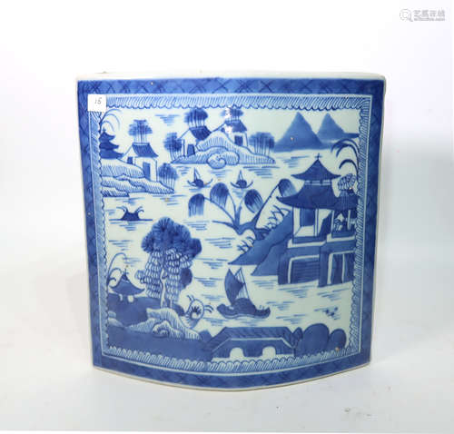 Chinese Export Blue & White Porcelain Vase