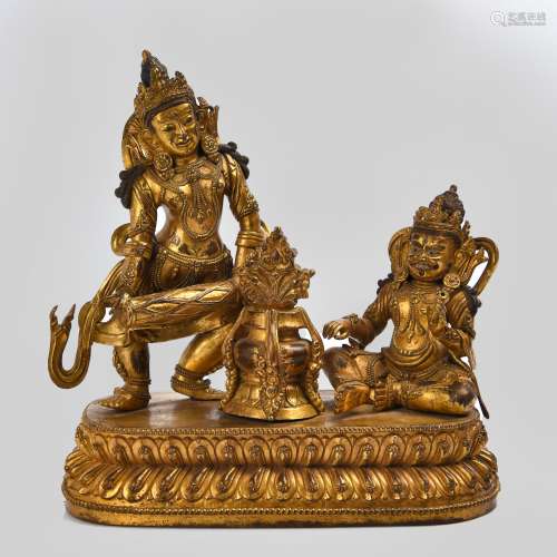 Gilt Bronze Figures Of Bodhisattva