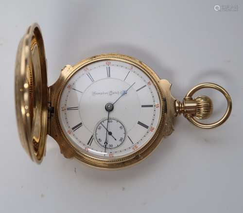 14k Gold Dueber Pocket Watch