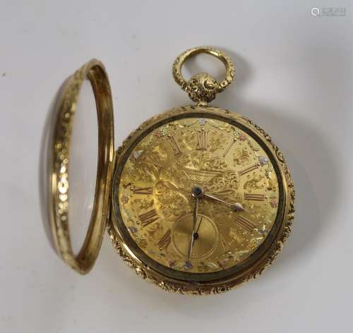Solid 18k  Gold Pocket Watch,1820-1829