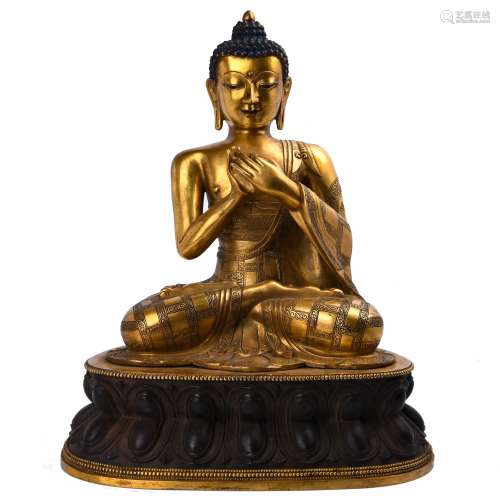 Gilt Bronze Figure Of Dipankara Buddha