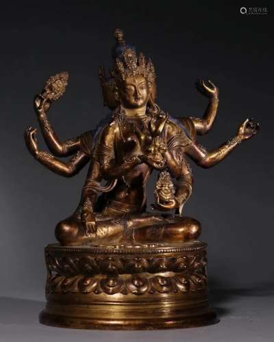 Gilt Bronze Figure Of Ushnishavijaya
