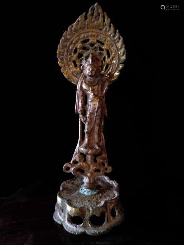 Bronze Figure Of Maitreya, Tang Dyn.