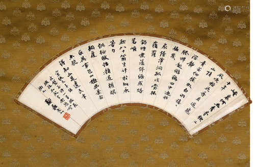 杨守敬（1839-1915）  行书录古诗 立轴 水墨纸本 宣统元年（1909年）作
