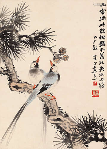 傅寿宜（1873-1945）  双栖图