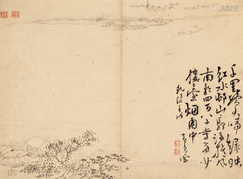 黄景云（清） 乾隆壬戌（1742年）作 江南诗意图 镜心 水墨纸本
