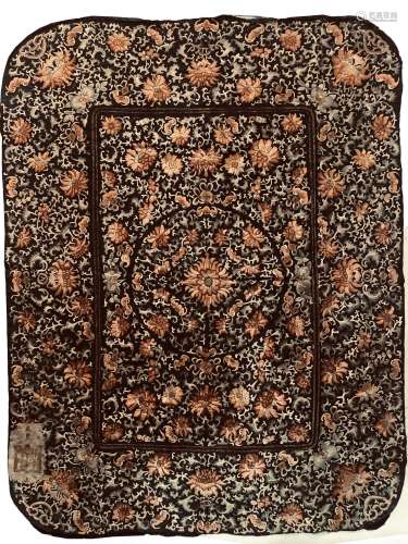 Qing Dyn. Imperial Silk Embroidered Kang Cover