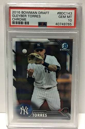 2016 Bowman Chrome Draft Gleyber Torres BDC143  PSA 10