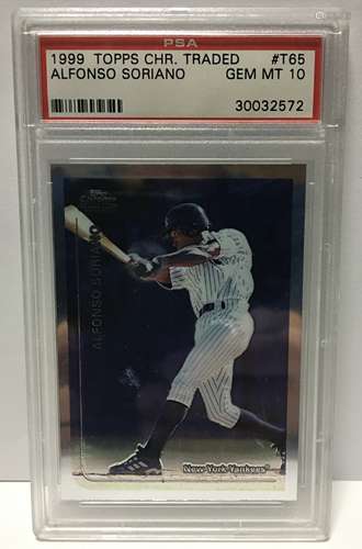 1999 Topps Chrome Traded Alfonso Soriano T65  PSA 10