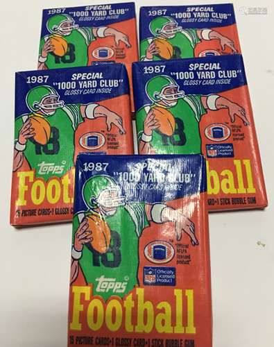 Factory Sealed 1987 Topps Football Wax Packs