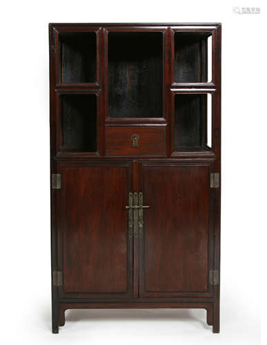 Chinese Tieli Wood Display Cabinet, 18th/19th Century