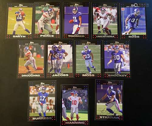 2007 Topps Chrome NY Giants Compete Set