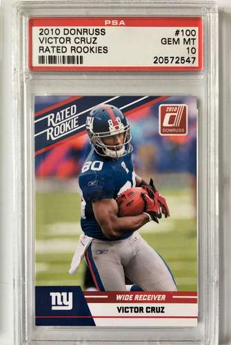 2010 Donruss Victor Cruz Rated Rookie Football Card