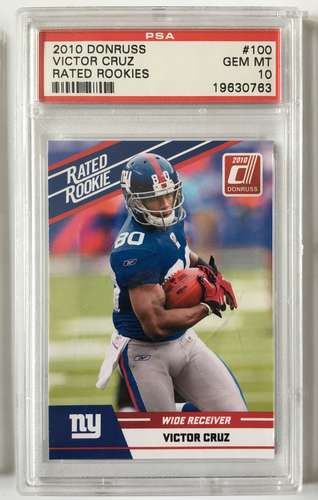 2010 Donruss Victor Cruz Rated Rookie Football Card