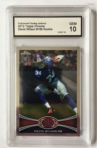 2012 Topps Chrome 189 David Wilson Rookie Card GEM 10