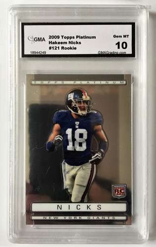 2009 Topps Platinum Hakeem Nicks Rookie Card GEM 10