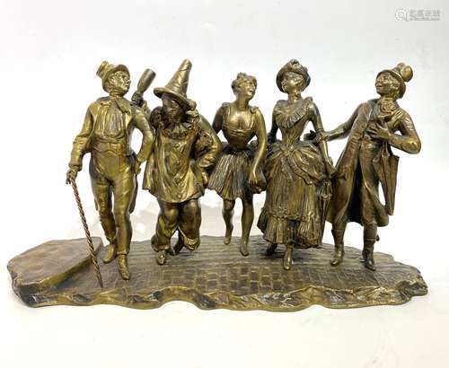 Figural Bronze Sculpture Group