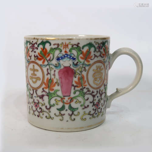 Famille Rose Porcelain Cup