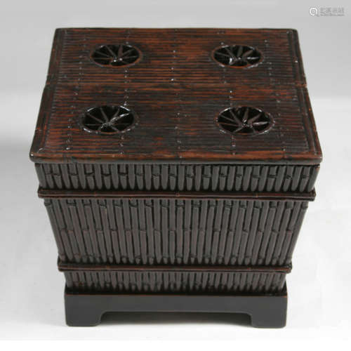 18th/19th C. Chinese Ice Box in Bamboo Pattern