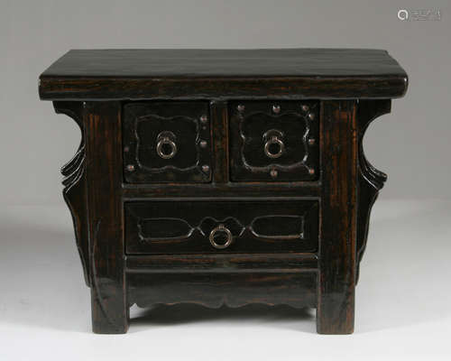 18/19th C Rare Miniature Chinese Altar Coffer