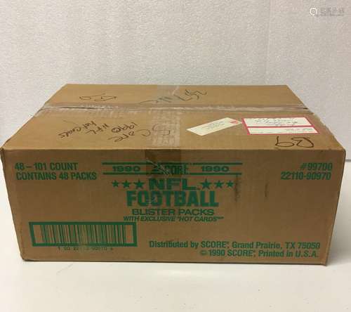 Unopened Case 1990 Score Football Cards