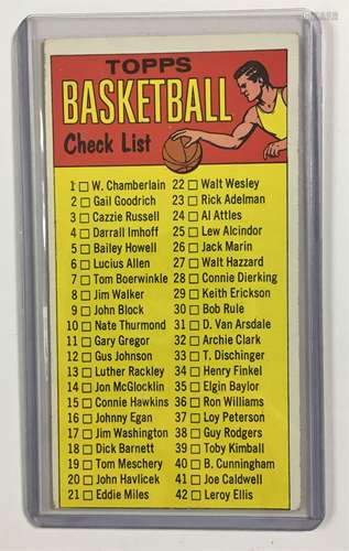 1969 Topps #99 Checklist 1-99