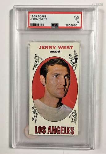 1969 Topps 90 Jerry West PSA 5