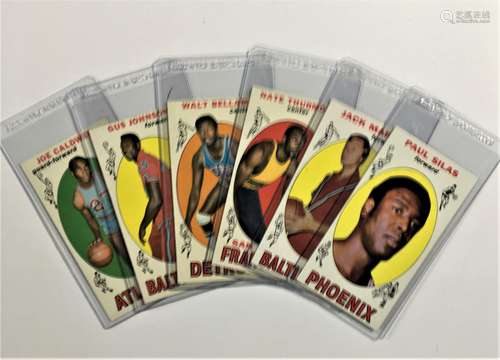 Set of Six Topps 1969-70 Basketball Cards