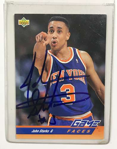 1992-93 Upper Deck 492 Autograph John Starks