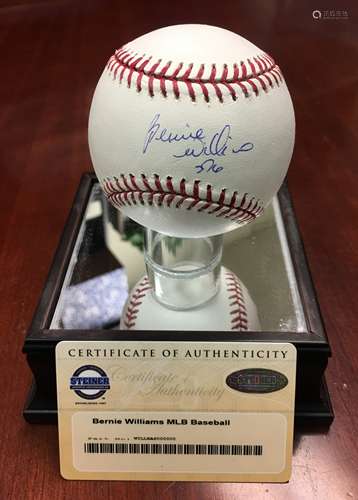 Bernie Williams Autographed Baseball