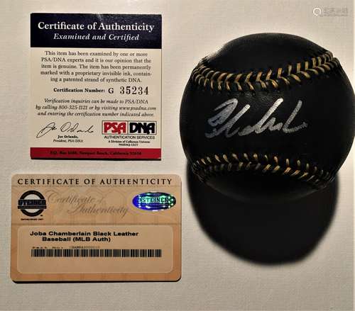 Joba Chamberlain Autographed Black Baseball