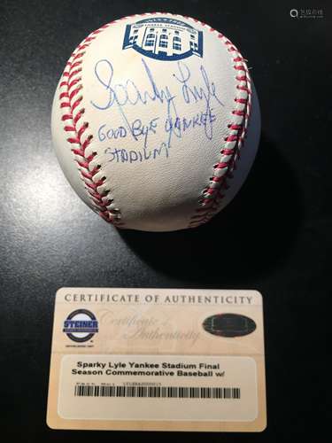 Sparky Lyle Final Season Autographed Baseball